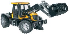 BRU3031 - Tracteur JCB Fastrac équipé du chargeur avec godet à griffes jouet BRUDER