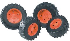 BRU3312 - Jumelage rouge CLAAS adapté pour la série 3000 des tracteurs jouet BRUDER
