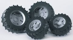 BRU3315 - Jumelage gris adapté pour la série 3000 des tracteurs jouet BRUDER