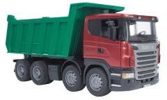 BRU3550 - Camion 8x4 SCANIA avec benne verte JOUET bruder