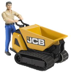 BRU62004 - Mini dumper à chenilles JCB HDT 5 avec 1 conducteur jouet BRUDER