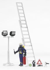 BRU62700 - Accessoires de pompier avec personnage jouet BRUDER
