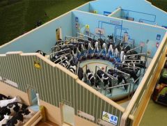 BT2500 - Bâtiment de type salle de traite Rototandem 20 emplacements dimensions 71x42x21cm vaches et matériels agricoles vendues séparément