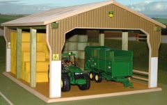 BT6000 - Bâtiment de type hangar agricole de dimensions 52x39x26cm matériels agricoles et accessoires vendus séparément