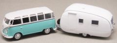 CAR148-013 - Mini bus VOLKSWAGEN Combi Samba W et 1 caravane