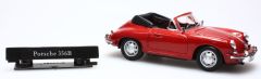 CAR813055C - Voiture cabriolet sportif PORSCHE 356B de couleur rouge
