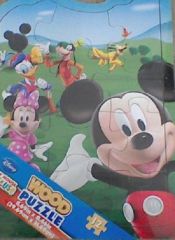CARG36668-2 - Puzzle du dessin animé La Maison de MICKEY - MICKEY et ses amis 12 Pièces - Dimensions : 29.7 x 21.5 cm