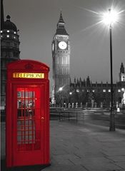 CLE21140 - Mini-puzzle d'une Cabine téléphonique à Londres - Contient : 260 Pièces et mesure : 33.6 x 23.5 cm
