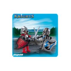 PLAY5240 - Chevalier dragon et chevalier de fer avec accessoires PLAYMOBIL - Contient : 13 Pièces