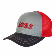 CNH101 - Casquette de couleur grise noire et rouge - CASE IH en maille