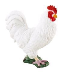 COLL88128 - Figurine de l'univers des animaux de la ferme - Coquelet de couleur Blanc