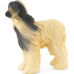 COLL88173 - Figurine de l'univers des animaux de la ferme - Chien de race Lévrier Afghan