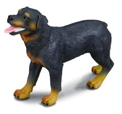 COLL88189 - Figurine de l'univers des animaux de la ferme - Chien de race Rottweiler