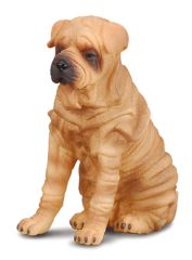 COLL88193 - Figurine de l'univers des animaux de la ferme - Chien de race Sharpei