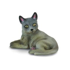 COLL88326 - Figurine de l'univers des animaux de la ferme - Chat Birman couché