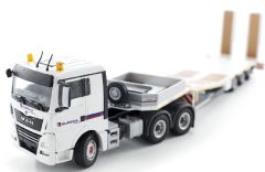 CON76230/02 - Camion 6x4 MAN TGX XXL Euro 6 aux couleurs EUROVIA et porte engins NOOTEBOOM 3 essieux