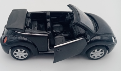 WEL2035BL - Voiture Noire Métallisée VOLKSWAGEN NEW BEETLE Cabriolet modèle à friction vendue sans boite