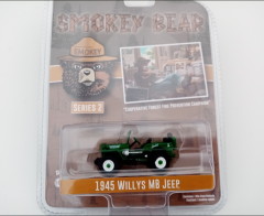 GREEN38040-A - Voiture sous blister de la série SMOKEY BEAR - JEEP Willys MB de 1945