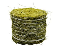 CW0269 - Balle de foin avec lien blanc - ronde -  4,8 x 3,6 cm