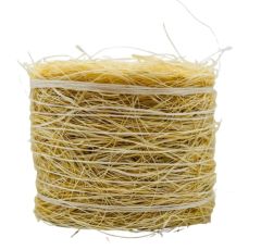 CW0271 - Balle de paille avec lien blanc - ronde - 4,8 x 3,6 cm