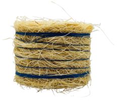 CW0272 - Balle de paille avec lien bleu - ronde - 4,8 x 3,6 cm