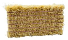 CW0278 - Balle de paille avec lien violet - carrée - 7,8 x 3,7 x 2,5 cm