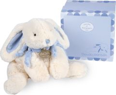 DC1241 - Doudou couleur bleu 30 cm de la gamme LAPIN BONBON