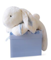 DC1247 - Doudou avec coffre Bleu 75 cm de la gamme LAPIN BONBON