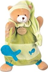 DC1321 - Marionnette de la gamme LES ACCESSOIRES DE DOUDOU - Ours vert avec poisson