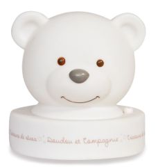 DC2488BLANC - Veilleuse couleur blanche de la gamme LES ACCESSOIRES DE DOUDOU - Ours