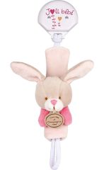 DC2509LAPROSE - Attache-sucette couleur rose de la gamme LES ACCESSOIRES DE DOUDOU - Lapin