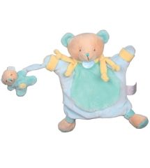 DC2570 - Doudou de la gamme marionnette - Ours de couleur Vert menthe