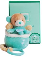 DC2576OURS - Boîte à musique cueillettes couleur vert de la gamme LES ACCESSOIRES DE DOUDOU - Ours