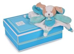 DC2790-BLEUCLAIR - Mini doudou Chien Bleu Clair Collector de la gamme J'AIME MON DOUDOU!