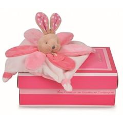 DC2790-ROSE - Mini doudou Lapin Rose Collector de la gamme J'AIME MON DOUDOU !