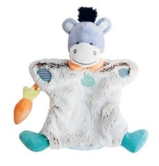 DC2900ANE - Doudou de la gamme marionnette - Âne Choupidoudou de couleur Bleu