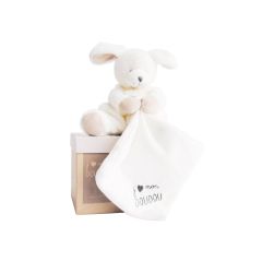 DC2916 - Pantin avec doudou de la gamme J'AIME MON DOUDOU - Chien de couleur taupe