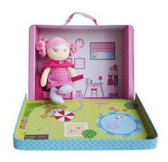 DC2950 - Valisette de transport DOUDOU ET COMPAGNIE - Ma Poupée et sa maison