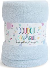 DC3033BLEU - Plaid douceur 100x70cm couleur Bleu de la gamme LES ACCESSOIRES DE DOUDOU