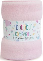 DC3033ROSE - Plaid douceur 100x70cm couleur Rose de la gamme LES ACCESSOIRES DE DOUDOU