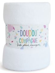 DC3034BLANC - Plaid douceur - Blanc - 100 x 70 cm