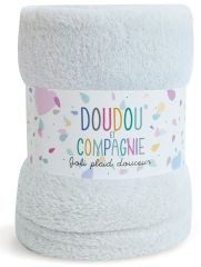 DC3034GRIS - Plaid douceur 100x70cm couleur Gris de la gamme LES ACCESSOIRES DE DOUDOU
