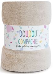 DC3034 - Plaid douceur 100x70cm couleur Taupe de la gamme LES ACCESSOIRES DE DOUDOU