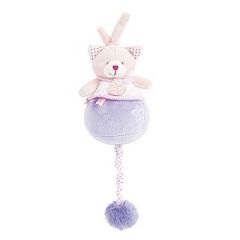 DC3045CHAT - Doudou de la gamme J'aime mon doudou ! Boîte à musique Lovely Fraise - Chat