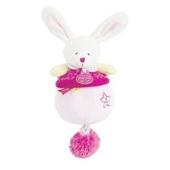 DC3045-LAPIN - Doudou de la gamme J'aime mon Doudou ! Boîte à musique Lovely Fraise - Lapin