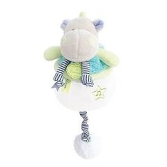 DC3046-HIPPO - Doudou de la gamme J'aime mon doudou ! Boîte à Musique Lovely Pistache - Hippo