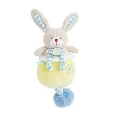 DC3046-LAPIN - Doudou de la gamme J'aime mon doudou! - Boîte à musique Lovely Pistache - Lapin