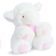 DC3105-ROSE - Doudou de la gamme TUTTI FRUTTI - Agneau avec hochet de couleur  Rose