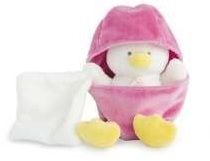 DC3107-FUSHIA - Doudou de la gammeTUTTI FRUTTI - Poussin avec doudou de couleur Fushia