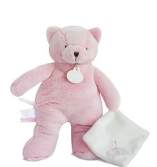 DC3165 - Peluche DOUDOU ET COMPAGNIE -  Chat avec son doudou de couleur Rose